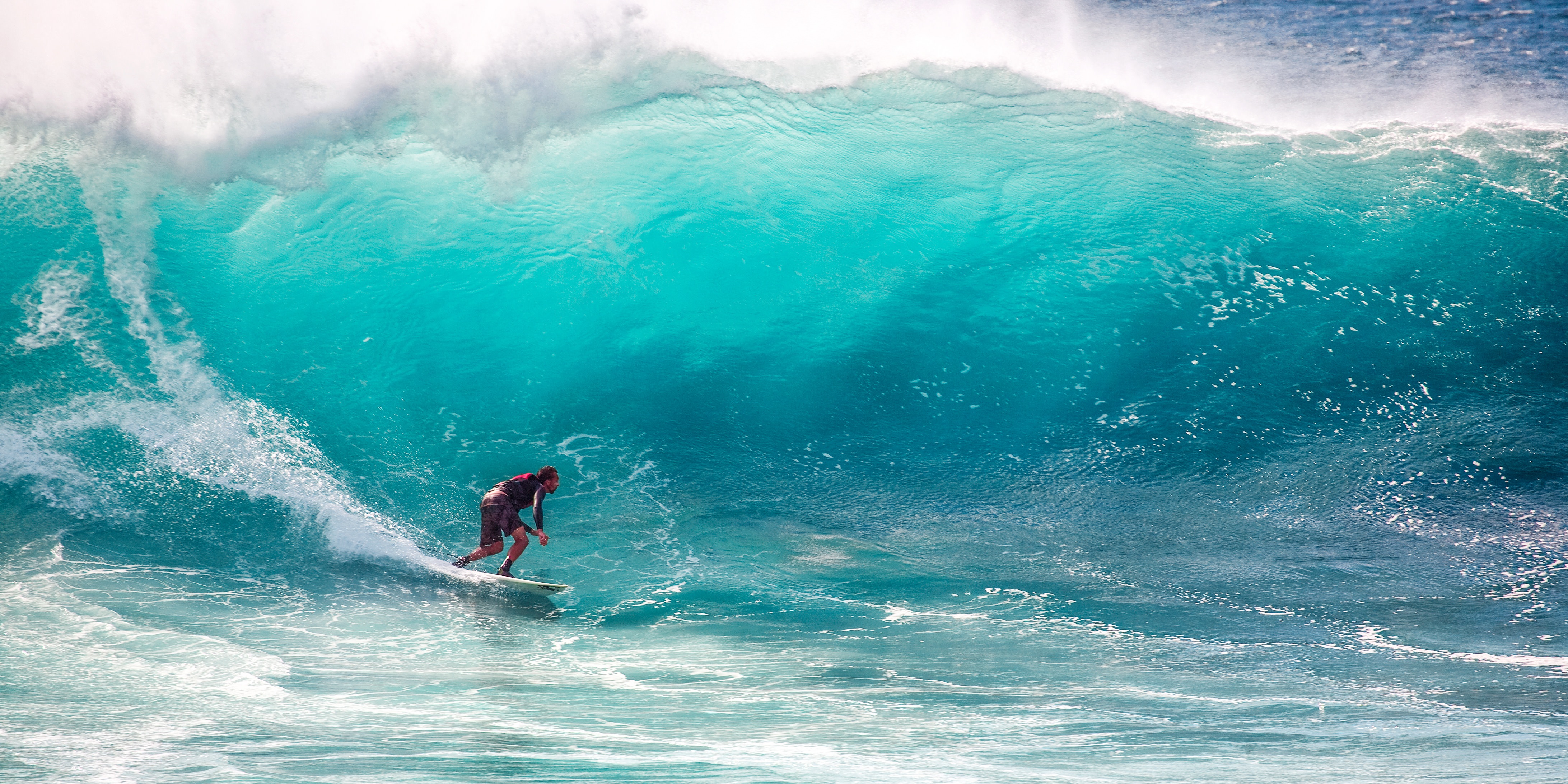 Surfing in high waters